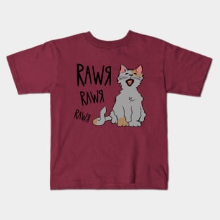 Cute kitty roaring Kids T-Shirt